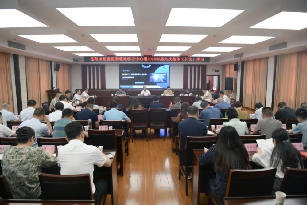 岳阳市纪委监委理论学习中心组举行2025年第六次集体（扩大）学习