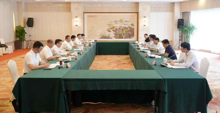  谢卫江与博雷顿董事长陈方明一行座谈