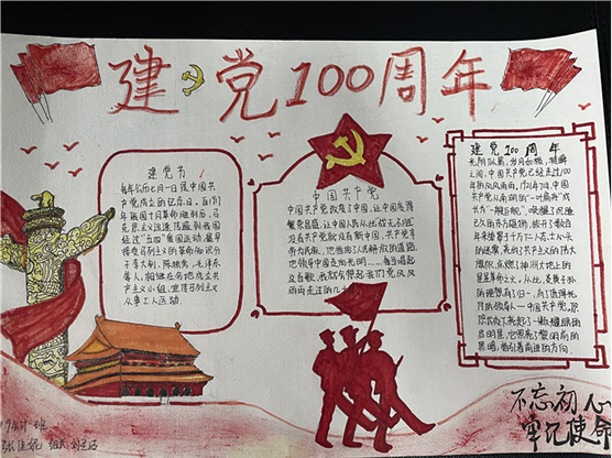 建党节手抄报100周年图片