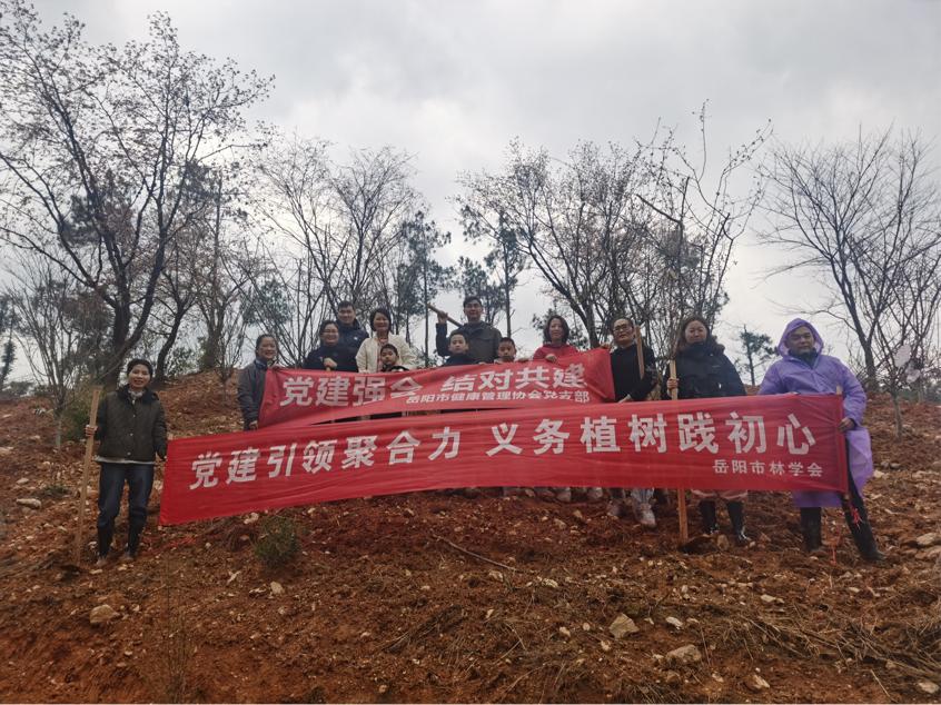 岳阳市林学会与市健康管理协会开展“党建强会 结对共建”活动