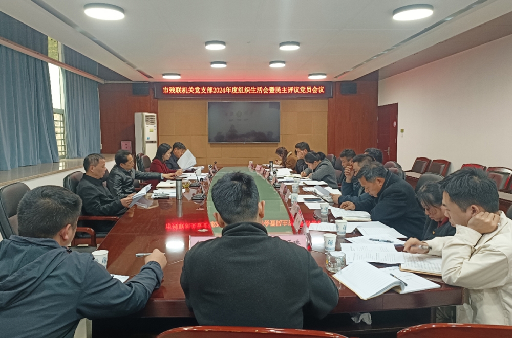 市残联机关党支部召开2024年度组织生活会
